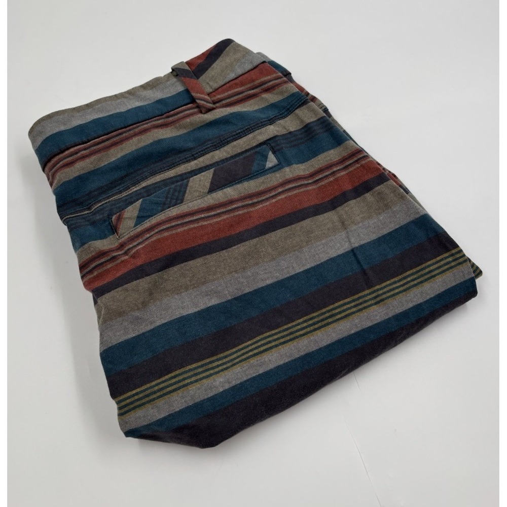 Lululemon Men's 38 Cotton Multicolor‎ Striped Chino Flat Front Shorts